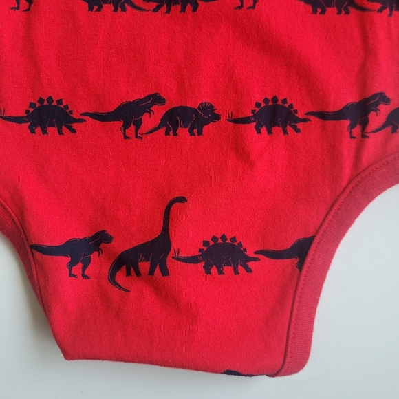 GAP one piece with dinosaurs in red 12-18 months - Picture 8 of 9